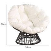 Evergreen Home Quinn PE Rattan Outdoor Papasan Swivel Chair