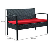 Evergreen Home 4 Seater Stewart Outdoor Lounge Set