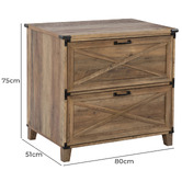 Evergreen Home Harrison 2 Drawer Filing Cabinet