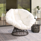 Evergreen Home Quinn PE Rattan Outdoor Papasan Swivel Chair