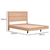 Evergreen Home Monty Tasmanian Oak Wood Queen Bed