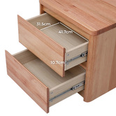 Evergreen Home Monty Tasmanian Oak Wood Bedside Table