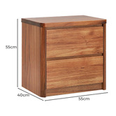 Evergreen Home Monty Blackwood Bedside Table