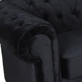 Evergreen Home Cleo Button Tufted 2 Seater Velvet Sofa
