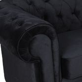 Evergreen Home Cleo Button Tufted 3 Seater Velvet Sofa