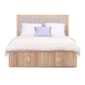 Evergreen Home Amelie Ash Wood Queen Bed with Drawers