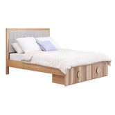 Evergreen Home Amelie Ash Wood Queen Bed with Drawers