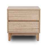 Evergreen Home Estrella Oak Wood Bedside Table