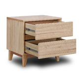 Evergreen Home Estrella Oak Wood Bedside Table
