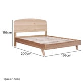 Evergreen Home Estrella Tasmanian Oak Wood Bed Frame
