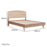 Evergreen Home Estrella Tasmanian Oak Wood Bed Frame