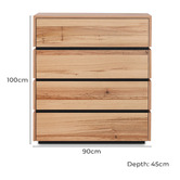Evergreen Home Phineas 4 Drawer Tallboy