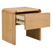 Evergreen Home Clemie Tasmanian Oak Wood Bedside Table