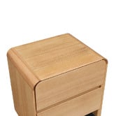 Evergreen Home Clemie Tasmanian Oak Wood 2 Drawer Bedside Table