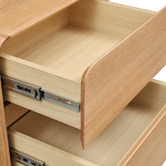 Evergreen Home Clemie Tasmanian Oak Wood 2 Drawer Bedside Table