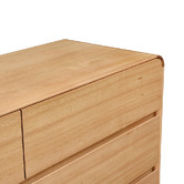 Evergreen Home Clemie Tasmanian Oak Wood 6 Drawer Chest
