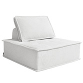 Evergreen Home Rogan Linen &amp; Cotton Armless Lounge Chairs