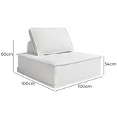Evergreen Home Rogan Linen &amp; Cotton Armless Lounge Chairs