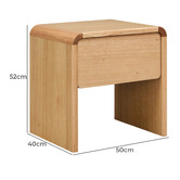 Evergreen Home Clemie Tasmanian Oak Wood Bedside Table