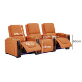 Evergreen Home Arden 3 Seater Electric Recliner Sofa with LED