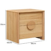 Evergreen Home Thallo 2 Drawer Bedside Table