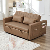 Evergreen Home Magath 2 Seater Single Faux Leather Sofa Bed