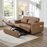 Evergreen Home Magath 2 Seater Single Faux Leather Sofa Bed