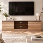 Evergreen Home 168cm Natural Vikki Messmate Lowline TV Unit