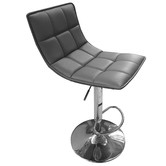 Exquisite Living Lunar Faux Leather Gas Lift Stools