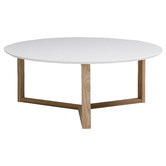 HomestarFurniture White Aura Round Coffee Table | Temple & Webster