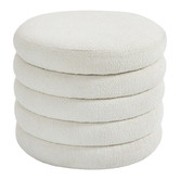 Exquisite Living Adalyn Boucle Fabric Ottoman