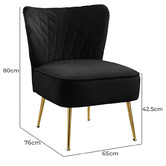 Exquisite Living Brock Velvet Accent Chair