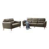 Exquisite Living Vida 5 Seater Leather Sofa Set