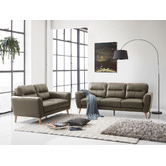 Exquisite Living Vida 5 Seater Leather Sofa Set