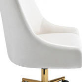 Exquisite Living White Laira Velvet Desk Chair