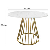 Exquisite Living Signe Faux Marble Dining Table