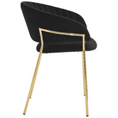 Exquisite Living 4 Seater Rigel Black Velvet Dining Table &amp; Chair Set
