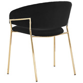 Exquisite Living 4 Seater Rigel Black Velvet Dining Table &amp; Chair Set