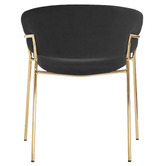 Exquisite Living 4 Seater Rigel Black Velvet Dining Table &amp; Chair Set