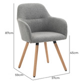 Exquisite Living 4 Seater Hans Dining Table &amp; Chair Set