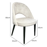 Exquisite Living 4 Seater Rigel Velvet Dining Table &amp; Chair Set