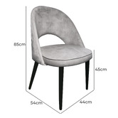 Exquisite Living 4 Seater Rigel Velvet Dining Table &amp; Chair Set