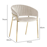 Exquisite Living Amaltheia Velvet Dining Chairs