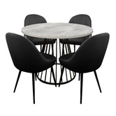 Exquisite Living 4 Seater Rigel I Dining Table &amp; Chair Set