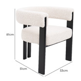 Exquisite Living Corinne Boucle Dining Chairs