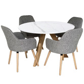 Exquisite Living 4 Seater Hans Dining Table &amp; Chair Set