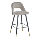 Exquisite Living 64cm Jacinta Velvet Barstools