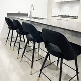 Exquisite Living 64cm Jacinta Velvet Barstools