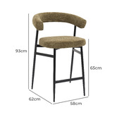 Exquisite Living 65cm Livia Upholstered Bar Stools