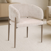 Exquisite Living 4 Seater Maine Travertine-Look Dining Table &amp; Chair Set